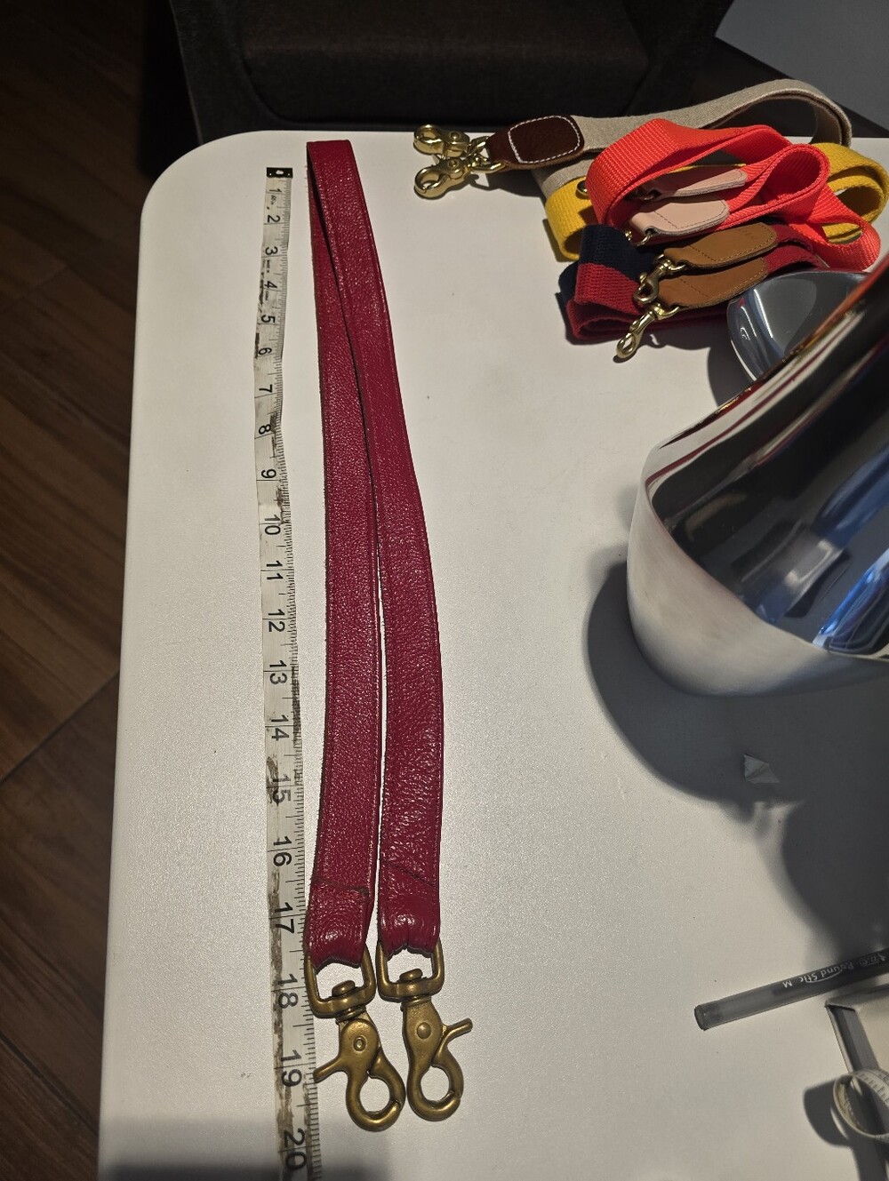 Vintage Clare V. Nappa Leather Red Strap